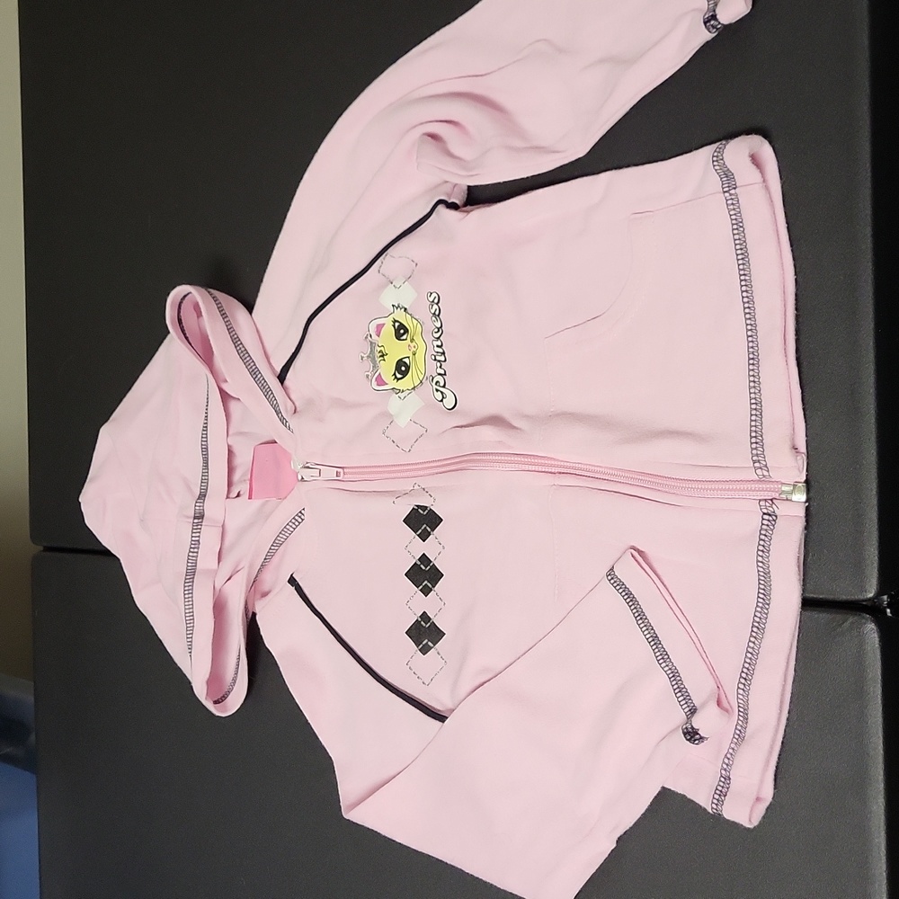 California Concepts Pink Lightweight Zippered, Hooded Sweatshirt